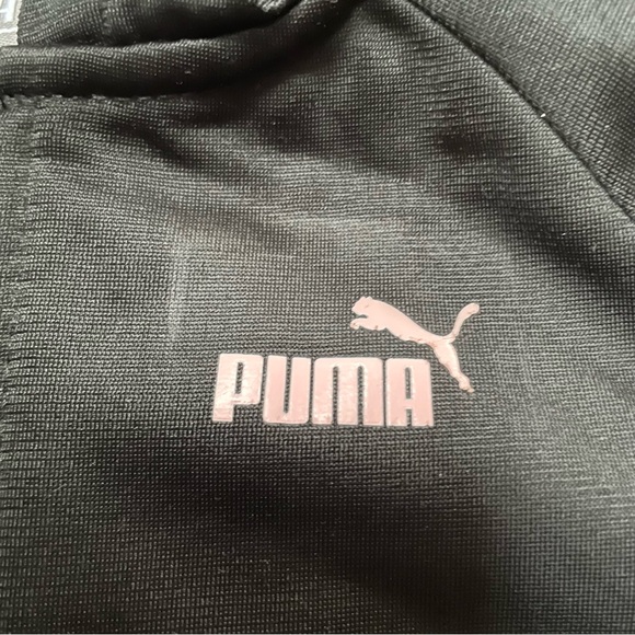 Puma light pink/black matching suit with zip up hooded top & thin leggings 24mos - Picture 9 of 13